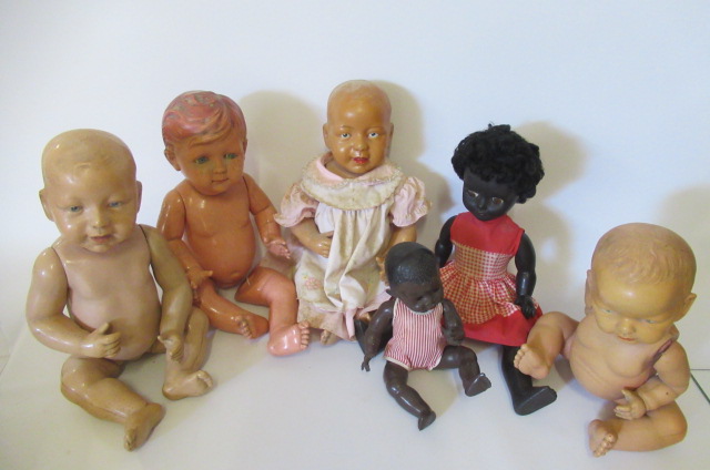 Six celluloid dolls Image