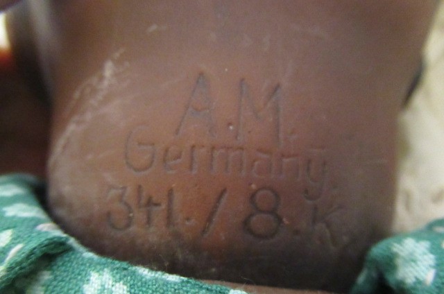 Two Armand Marseille bisque socket head baby dolls Image