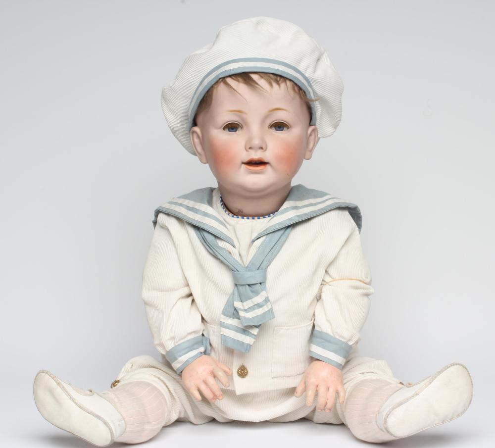 A J D Kestner bisque socket head character sailor boy Image