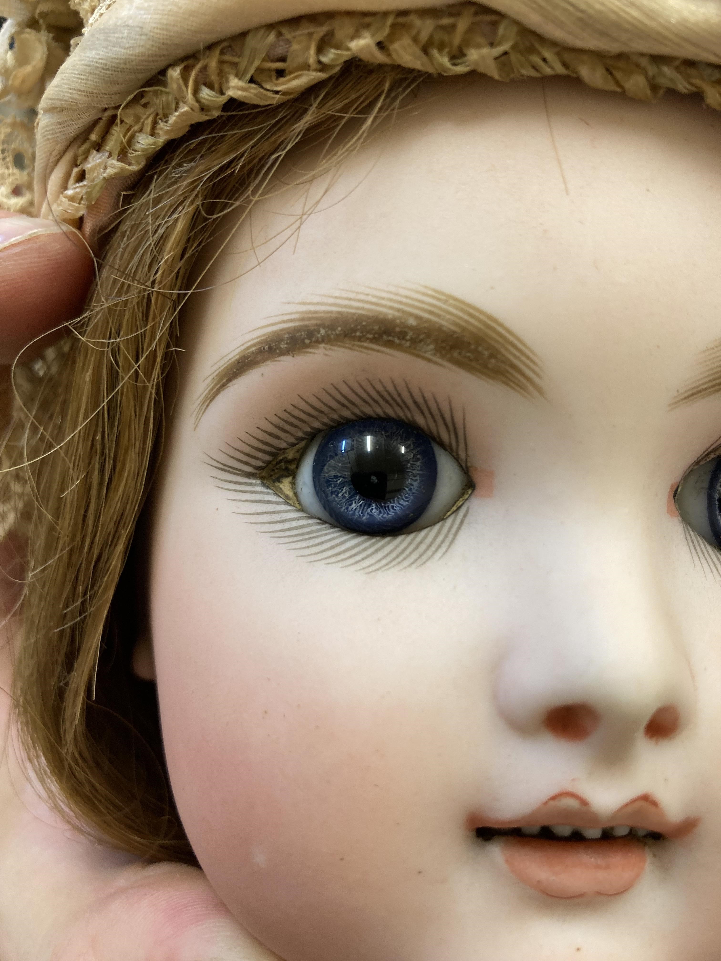 A  French Eden Bebe bisque socket head doll Image