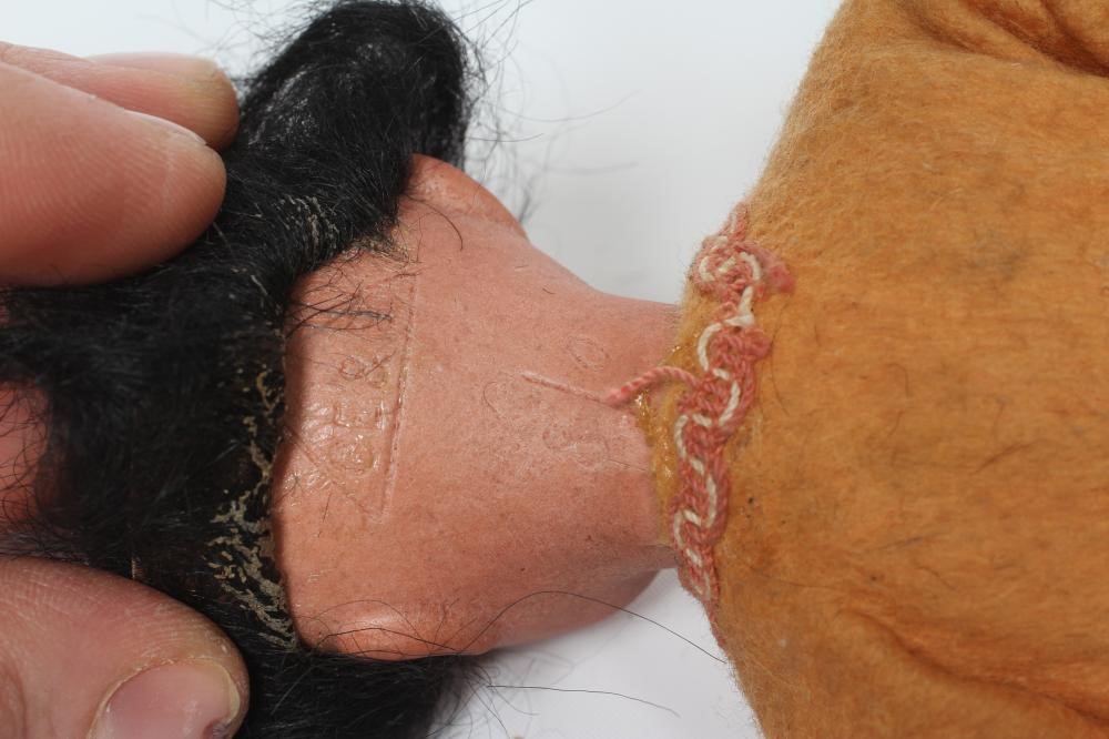 Two Christian Eichorn & Sohne bisque socket head Native American dolls Image