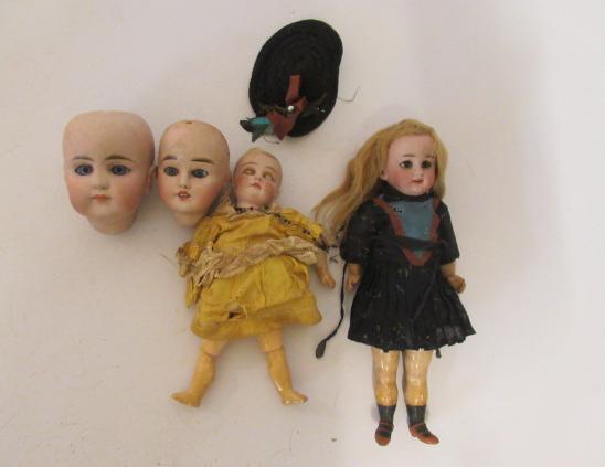 Two French bisque socket head dolls Image