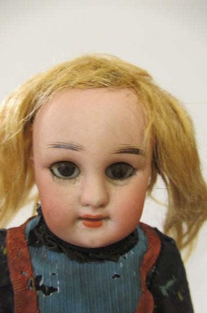 Two French bisque socket head dolls Image