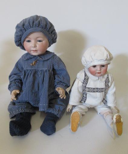 A rare Swaine & Co. bisque socket head solemn boy doll Image