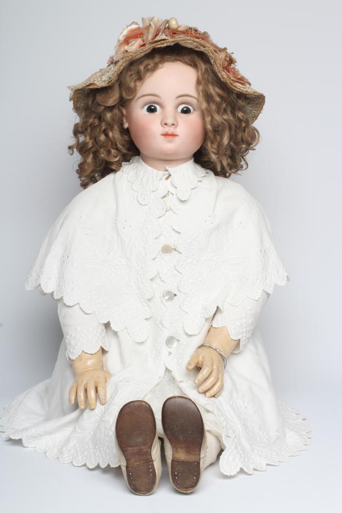 A large Jules Nicholas Steiner bisque socket head doll Image
