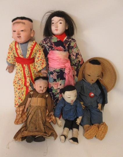 Five oriental dolls Image