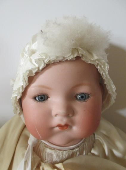 Two Armand Marseille bisque socket head babies Image