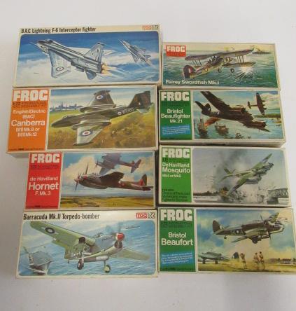 Vintage Frog plastic Aircraft Kits comprising BAC Canberra Image