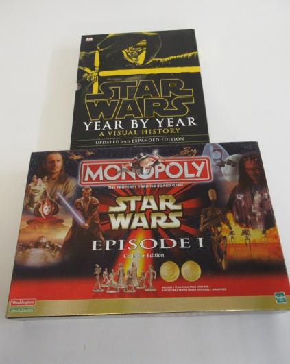 Star Wars Monopoly Set and Star Wars Year by Year Visual History Book Image