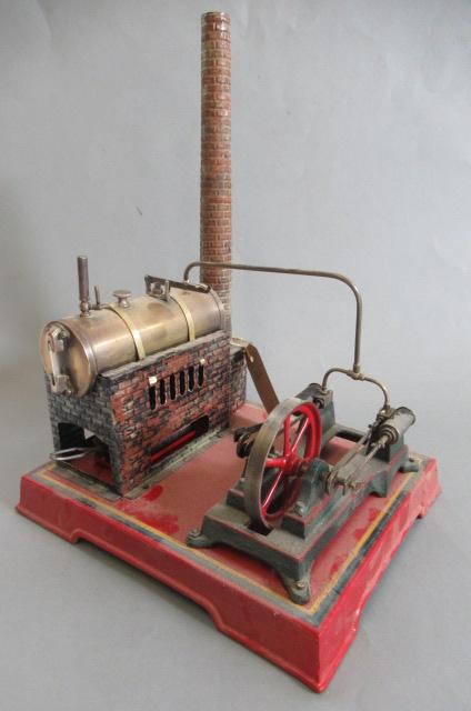 Twin cylinder stationary spirit fired steam engine Image