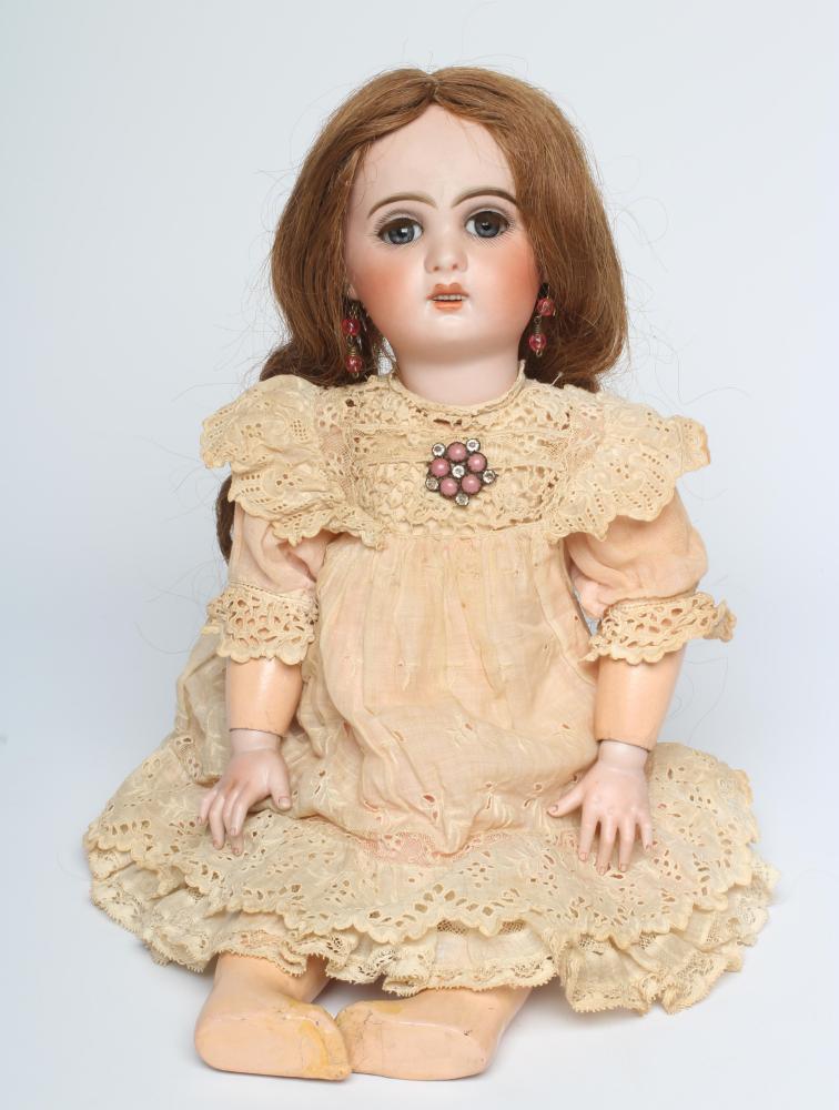 A Tete Jumeau bisque socket head doll Image