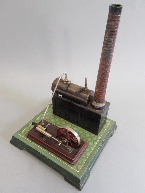 Bing spirit fired stationary steam engine with black plated boiler Image