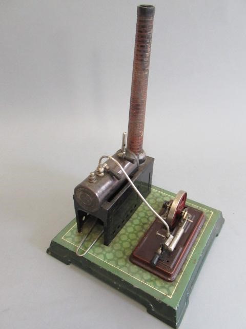 Bing spirit fired stationary steam engine with black plated boiler Image