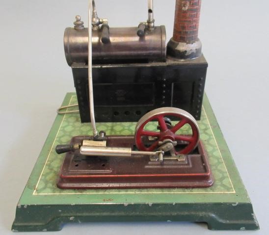 Bing spirit fired stationary steam engine with black plated boiler Image