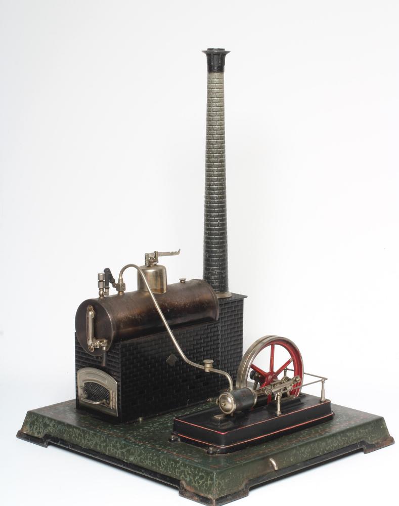 A large Carette single cylinder stationary steam engine Image