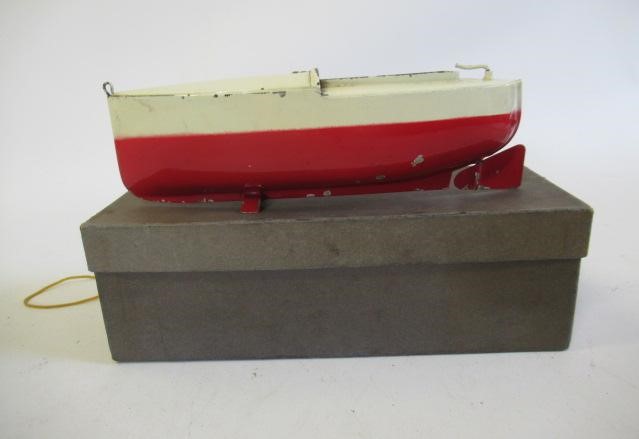 Sutcliffe Put-Put Steam Boat in red/cream Image