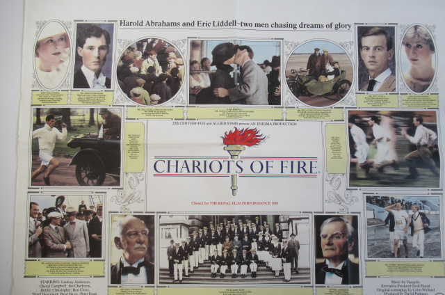 Four film posters comprising Chariots of Fire Image