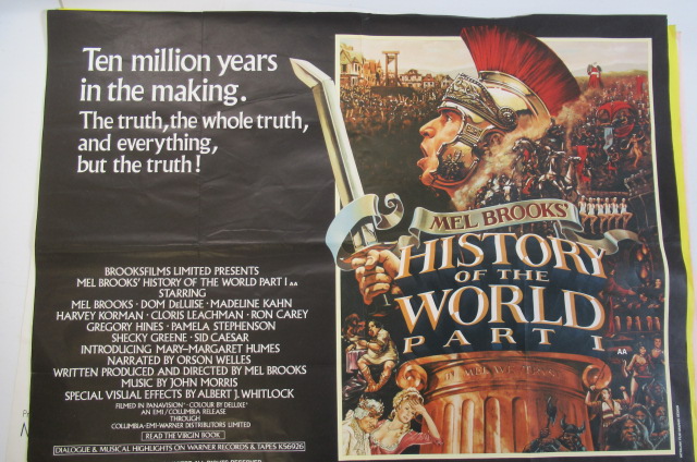 Four film posters comprising History of the World Image