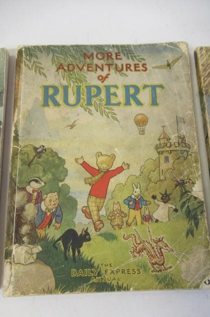 Three Rupert Annuals from the 1940's Image