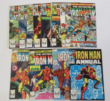 Twelve Iron Man Marvel comics comprising Nos.141 Image