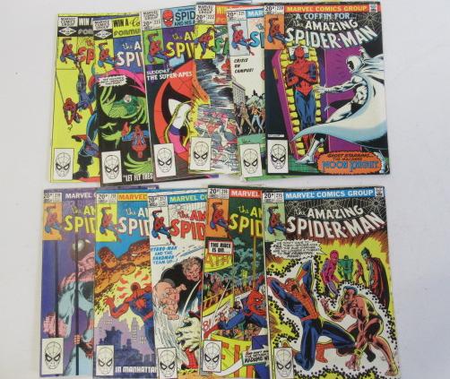 Eleven The Amazing Spiderman Marvel comics comprising Nos.215 Image