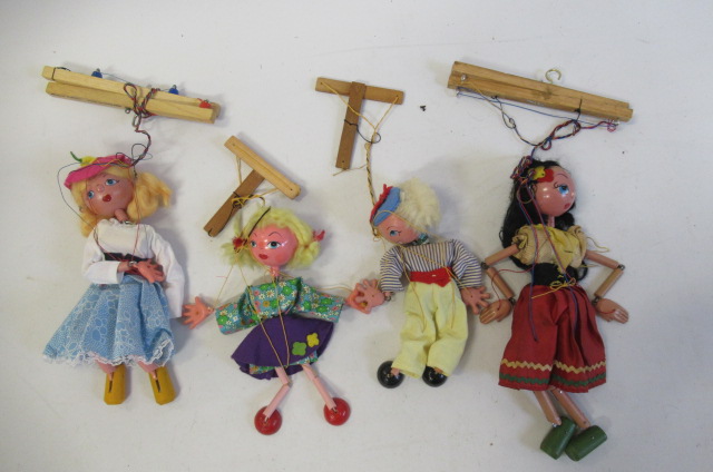 Four Pelham puppets comprising Gypsy Image
