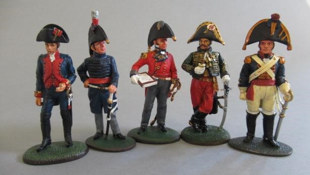 Del Prado collection 70mm Napoleonic war figures including foot soldiers and officers Image