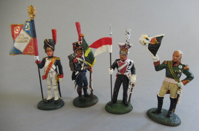 Del Prado collection 70mm Napoleonic war figures including foot soldiers and officers Image