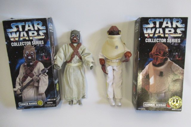 Two Kenner Star Wars Collector Series 300mm figures Tusken Raider and Admiral Ackbar Image