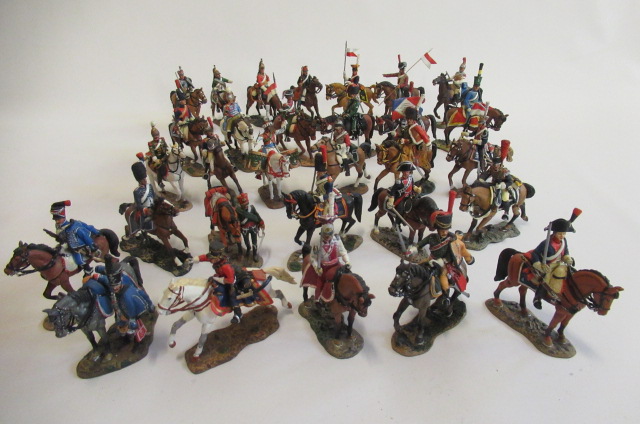 Del Prado collection Napoleonic Cavalry figures including mounted troopers and officers Image
