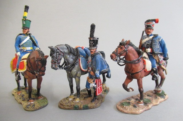 Del Prado collection Napoleonic Cavalry figures including mounted troopers and officers Image