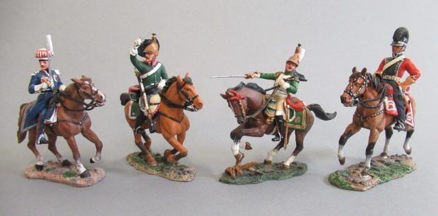 Del Prado collection Napoleonic Cavalry figures including mounted troopers and officers Image