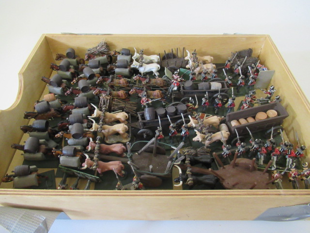 30mm Napoleonic supply train with oxen wagons Image