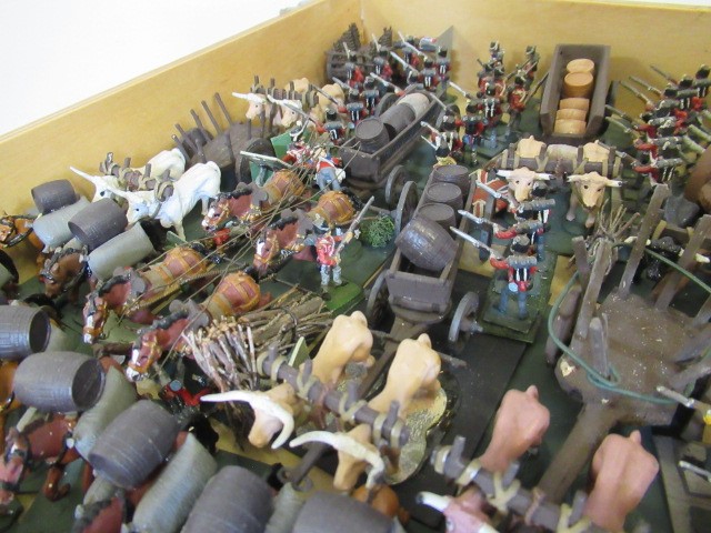 30mm Napoleonic supply train with oxen wagons Image
