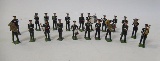 Britains Royal Marines band and officer Image