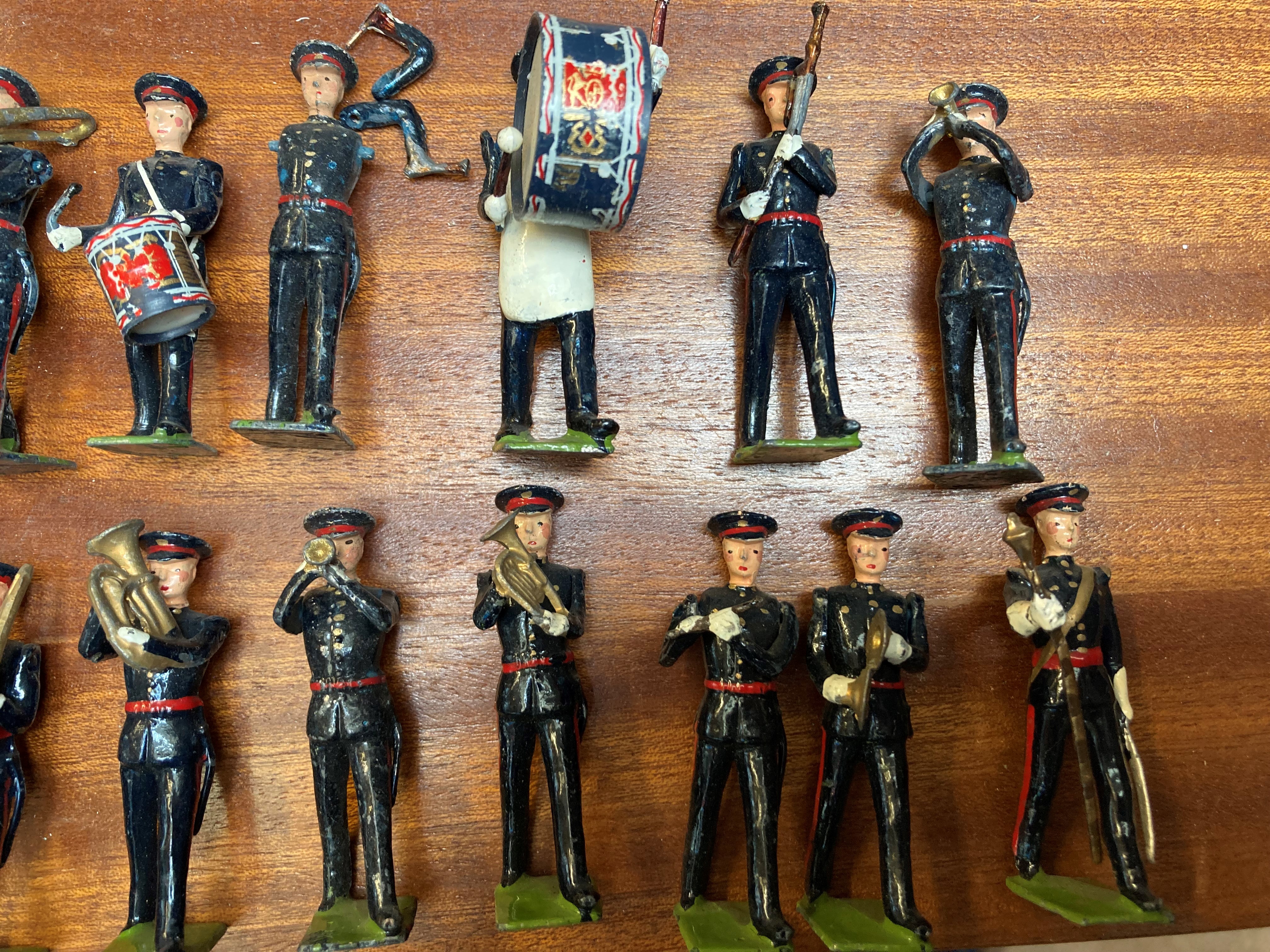 Britains Royal Marines band and officer Image