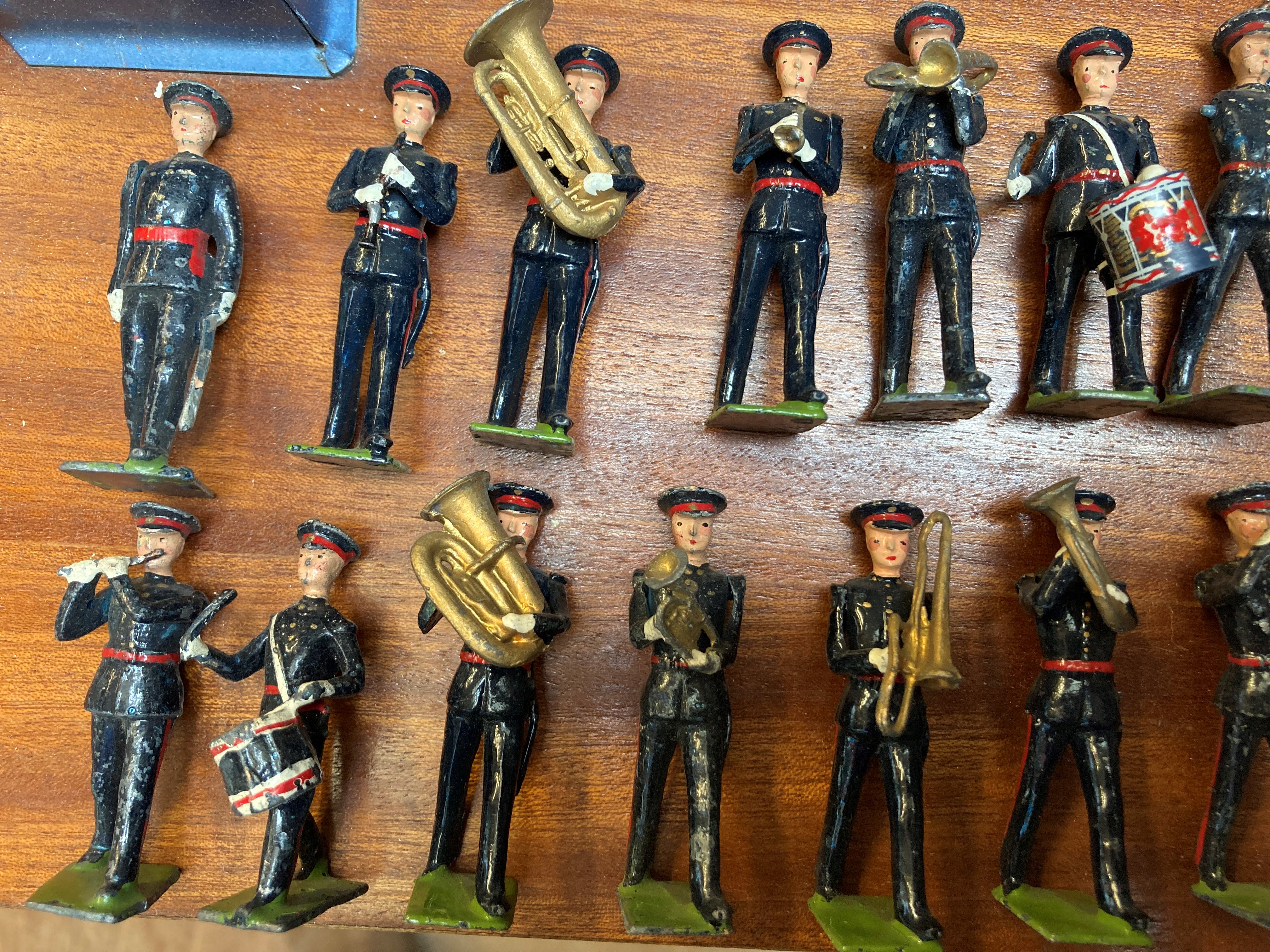 Britains Royal Marines band and officer Image