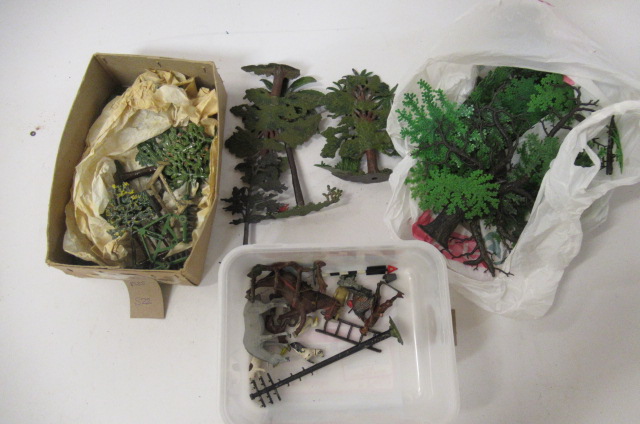 Britains farm animals and trees including two horses Image