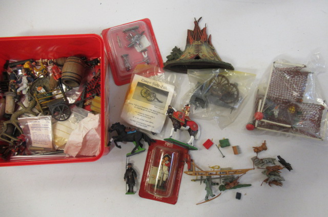 Plastic and lead figures including Delprado Image