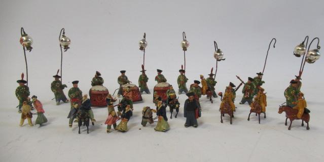 Wooden small Chinese figures of unknown origin Image