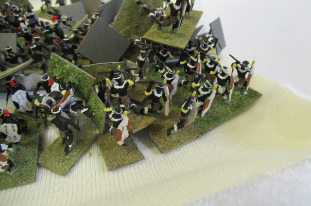 Zulu warriors with spears and shields Image