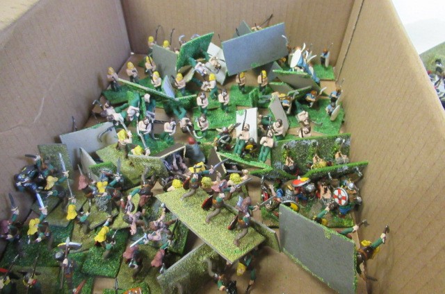 Zulu warriors with spears and shields Image