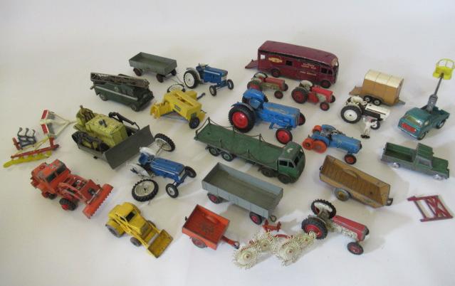 Playworn farm and construction vehicles by Corgi Image