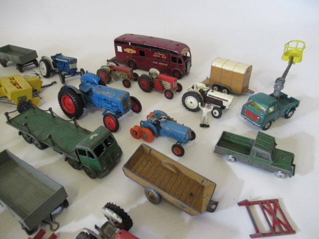 Playworn farm and construction vehicles by Corgi Image
