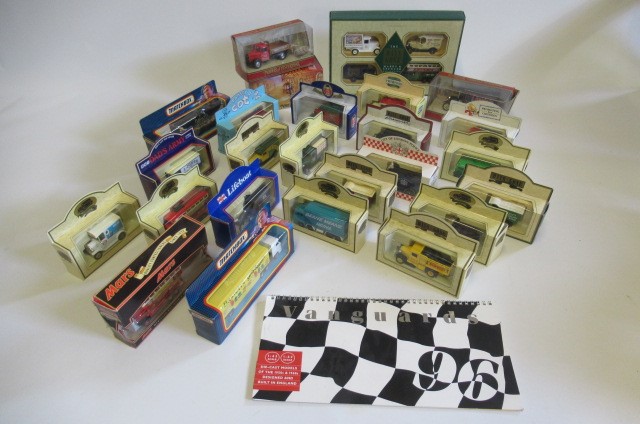 Twenty three vintage vehicles by Lledo and Days Gone including delivery vans Image