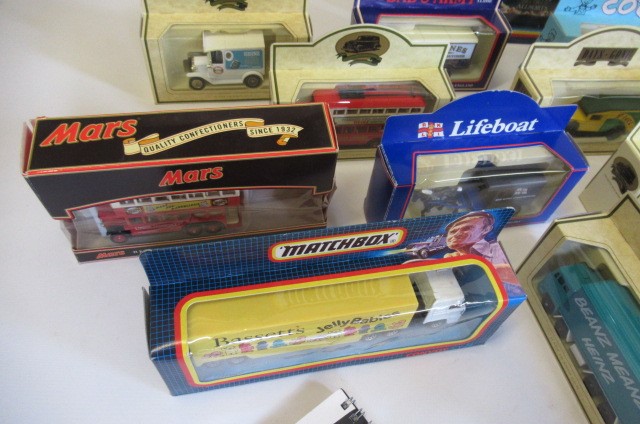 Twenty three vintage vehicles by Lledo and Days Gone including delivery vans Image