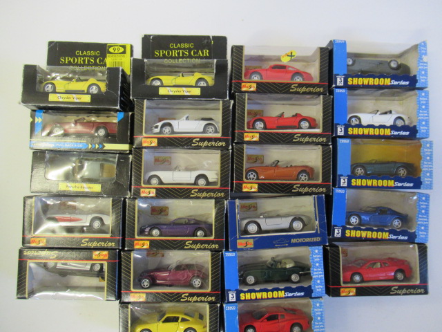 Twenty two Showroom Maisto sports cars Image