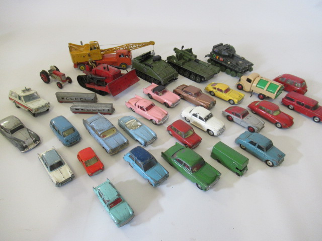 Playworn diecast vehicles including Corgi Image