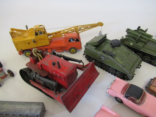 Playworn diecast vehicles including Corgi Image