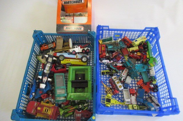 Playworn Matchbox vehicles including cars Image